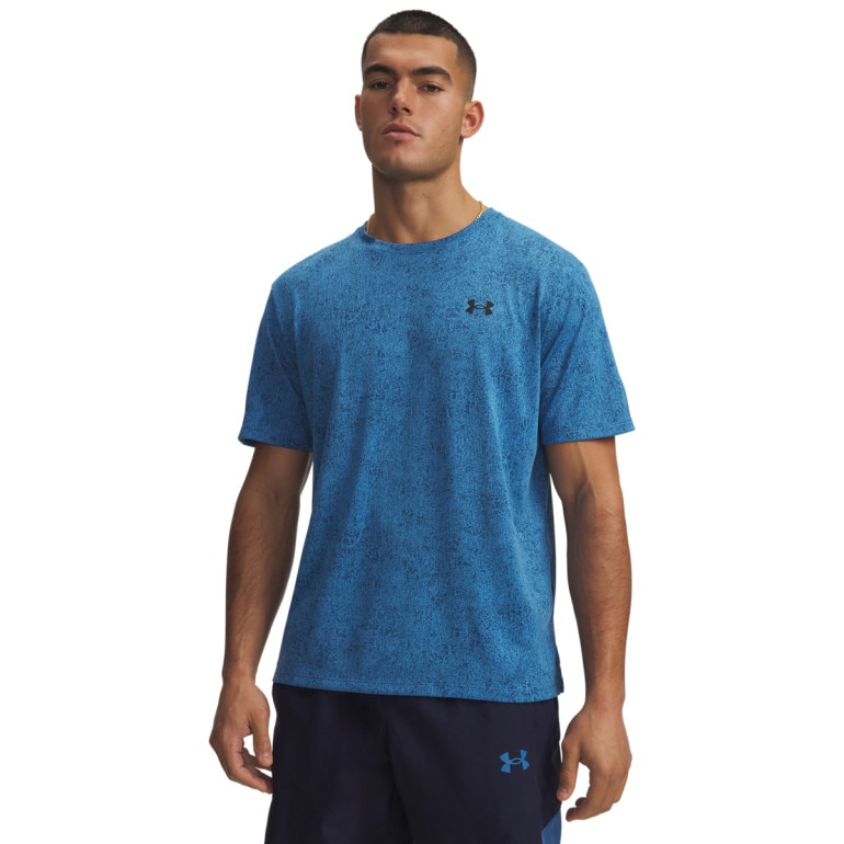 Męska koszulka treningowa Under Armour UA Tech Tee Pixelate - niebieska