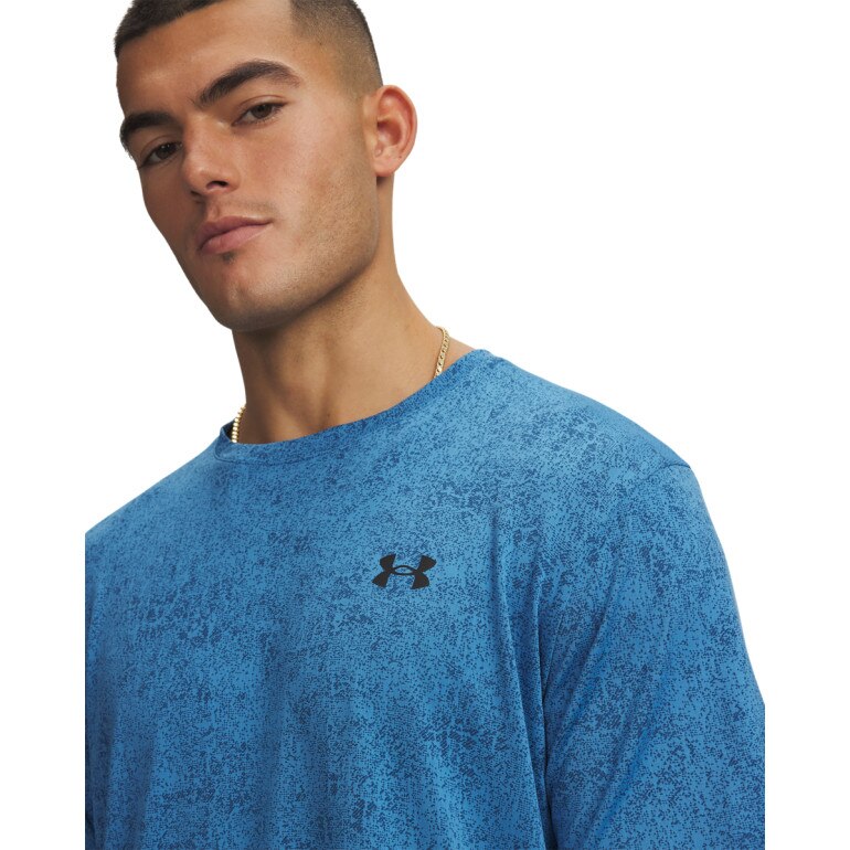 Męska koszulka treningowa Under Armour UA Tech Tee Pixelate - niebieska