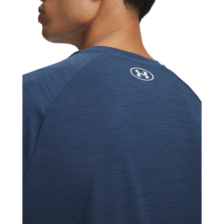 Męska koszulka treningowa Under Armour UA Tech Textured SS - granatowa