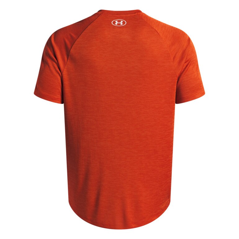 Męska koszulka treningowa Under Armour UA Tech Textured SS - pomarańczowa