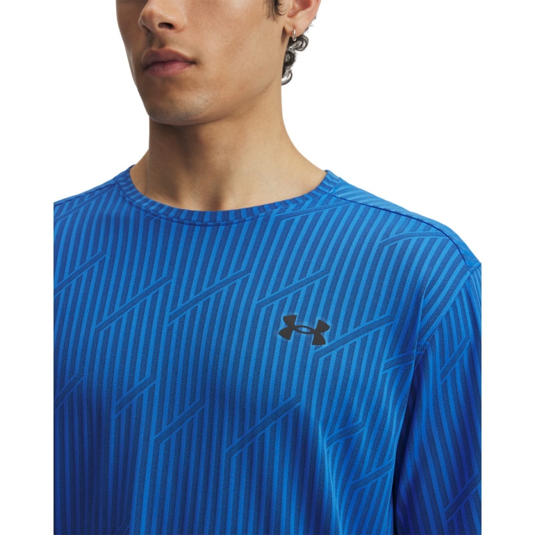 Męska koszulka treningowa Under Armour UA Tech Vent Jacquard - niebieska