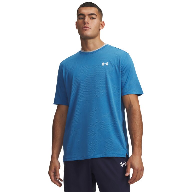 Męska koszulka treningowa Under Armour UA Tech Vent Jcqrd SS - niebieska