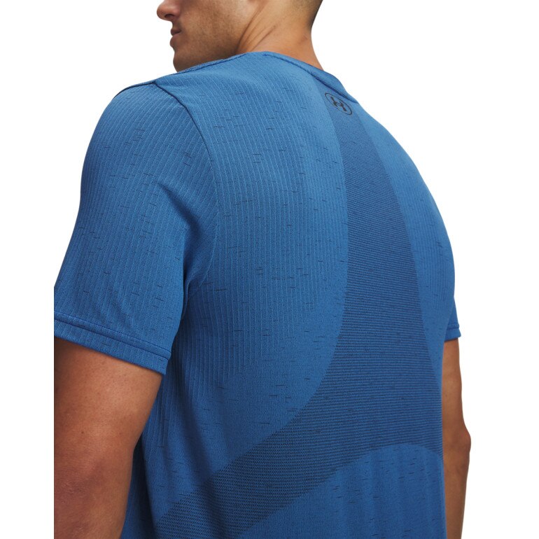 Męska koszulka treningowa Under Armour UA Vanish Elite Seamless SS - niebieska