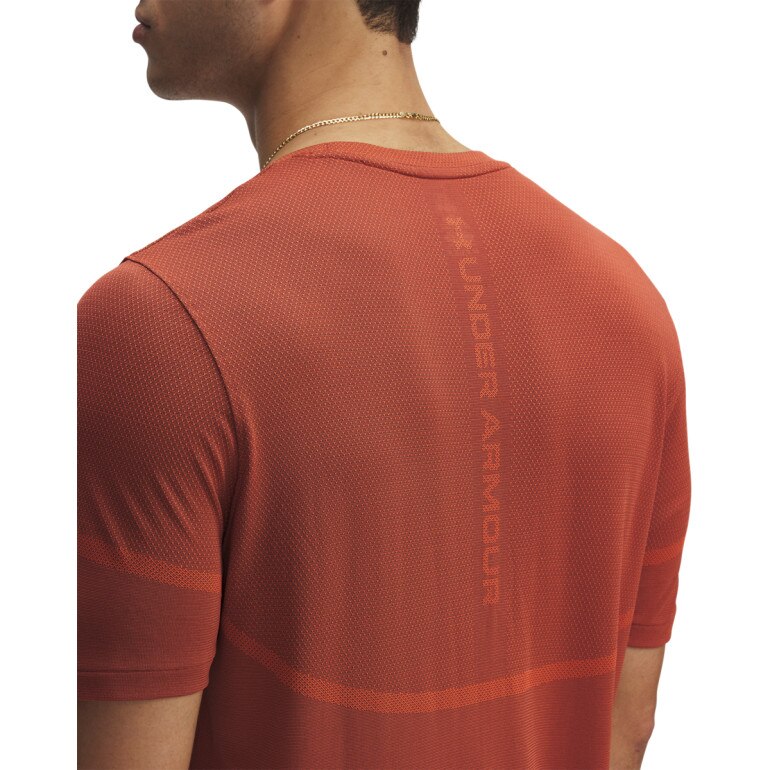 Męska koszulka treningowa Under Armour UA Vanish Elite Seamless SS - pomarańczowa 