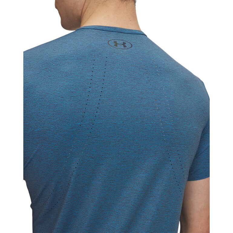 Męska koszulka treningowa Under Armour Vanish Elite Vent Prtd SS - niebieska