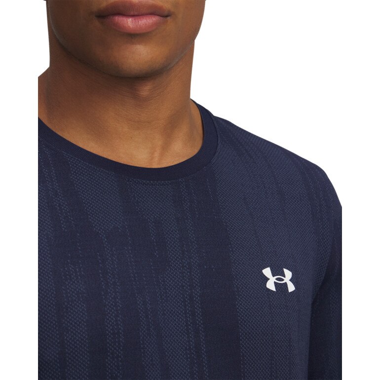 Męska koszulka treningowa Under Armour Vanish Seamless Novelty SS - granatowa