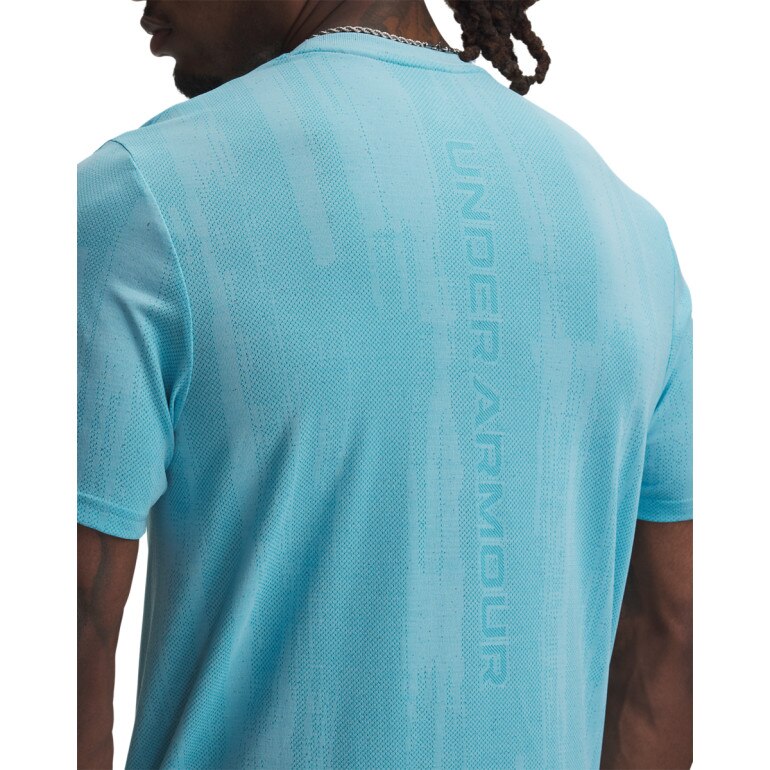 Męska koszulka treningowa Under Armour Vanish Seamless Novelty SS - niebieska