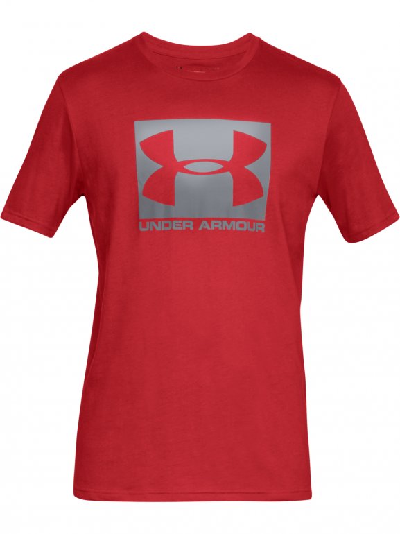 Męska koszulka UNDER ARMOUR BOXED SPORTSTYLE SS - czerwona