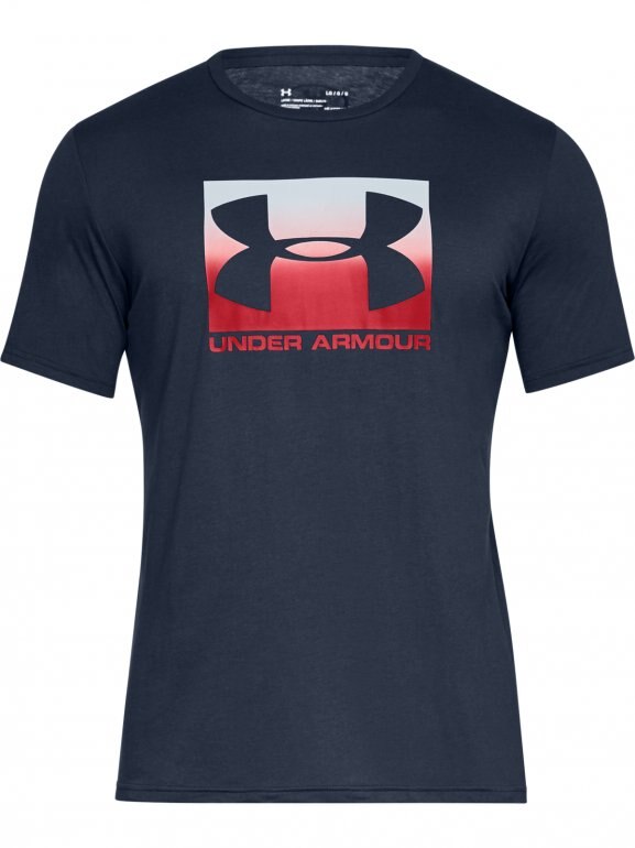 Męska koszulka UNDER ARMOUR BOXED SPORTSTYLE SS - granatowa