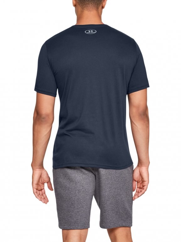 Męska koszulka UNDER ARMOUR BOXED SPORTSTYLE SS - granatowa