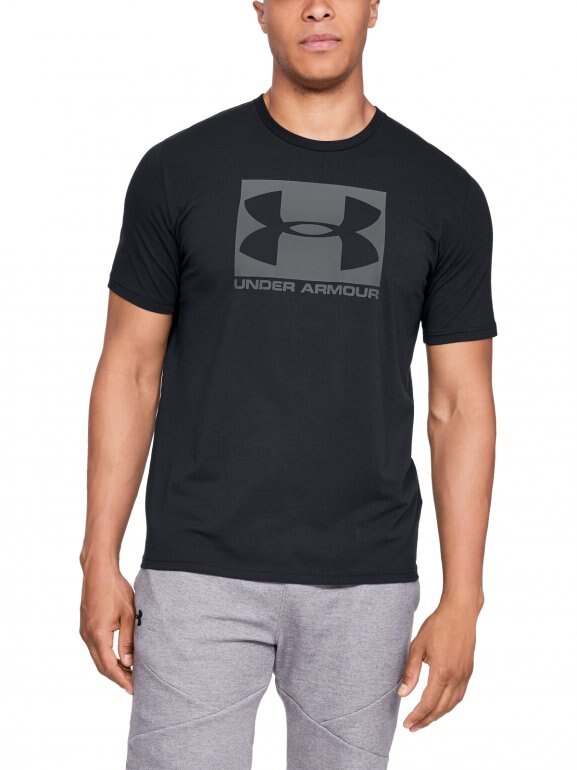 Męska koszulka treningowa UNDER ARMOUR BOXED SPORTSTYLE SS - czarna