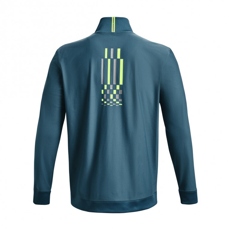 Męska kurtka do biegania Under Armour UA RUN ANYWHERE PULLOVER - turkusowa