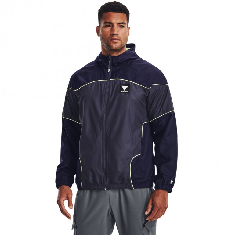 Męska kurtka treningowa UNDER ARMOUR Project Rock Brahma Jacket - grafitowa