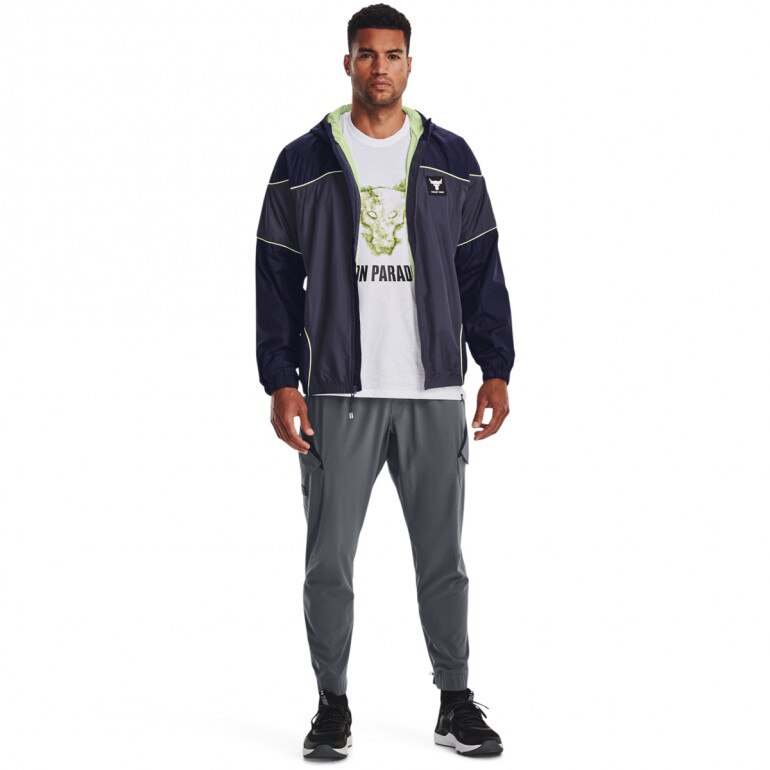 Męska kurtka treningowa UNDER ARMOUR Project Rock Brahma Jacket - grafitowa
