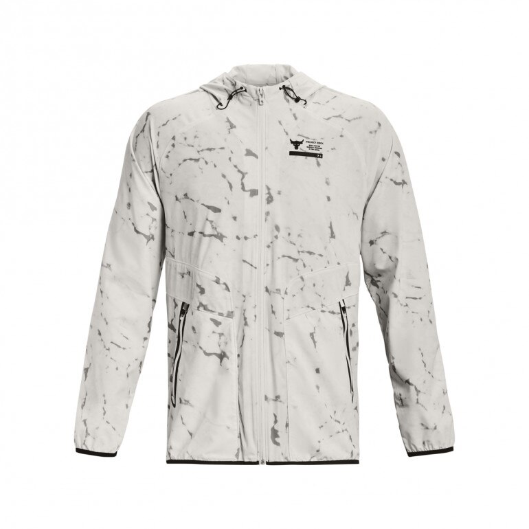 Męska kurtka treningowa Under Armour Project Rock Pt Unstpble Jckt - kremowa