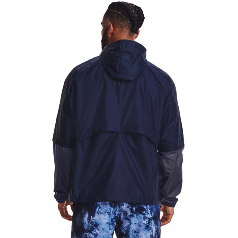Męska kurtka treningowa Under Armour UA Rush Woven Anorak - granatowa