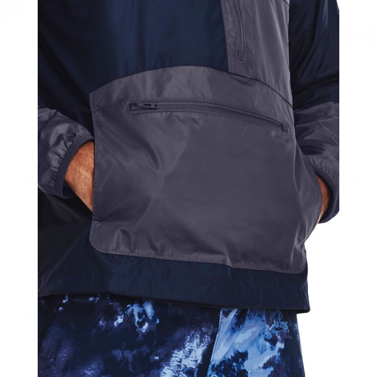 Męska kurtka treningowa Under Armour UA Rush Woven Anorak - granatowa