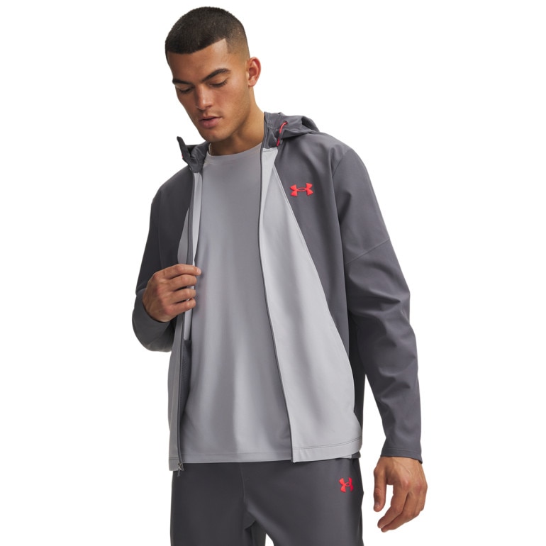 Męska kurtka treningowa Under Armour UA Tech Utility Woven Jckt - szara