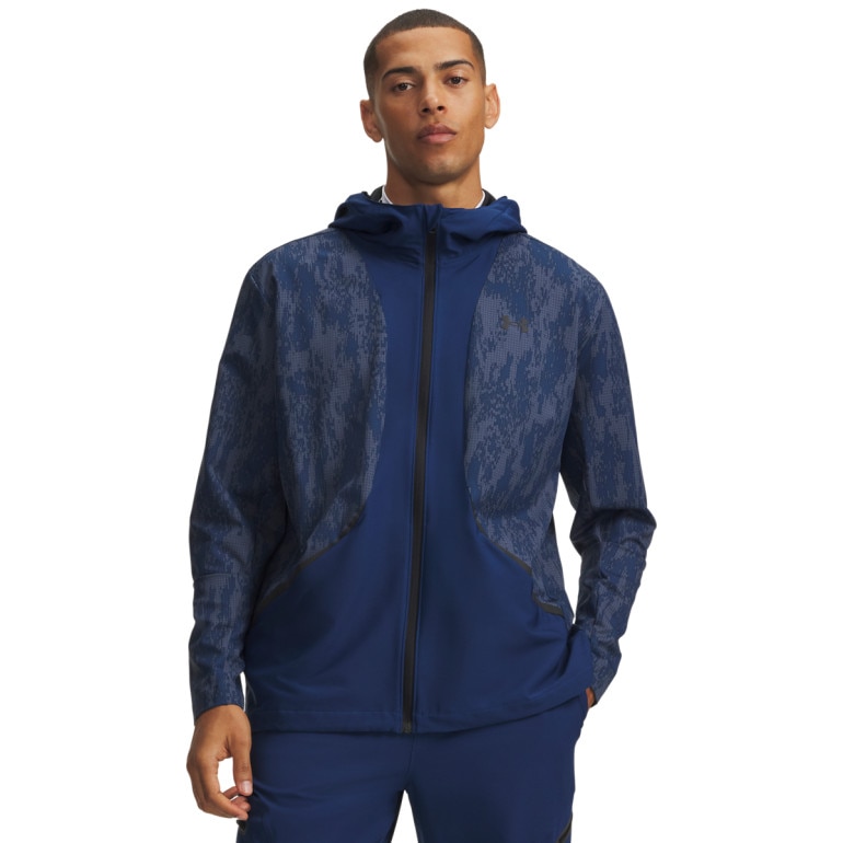 Męska kurtka z kapturem Under Armour UA Unstoppable Woven Jacket - niebieska