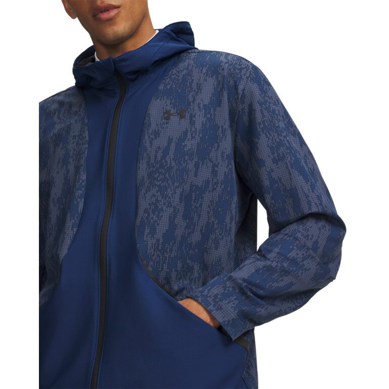Męska kurtka z kapturem Under Armour UA Unstoppable Woven Jacket - niebieska