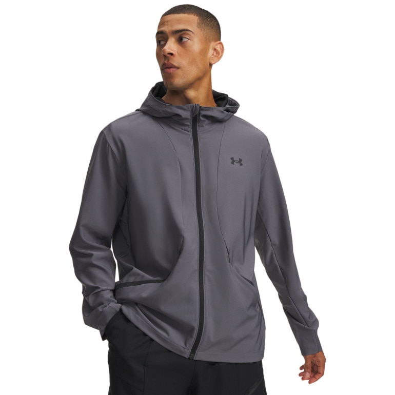 Męska kurtka z kapturem Under Armour UA Unstoppable Woven Jacket - szara