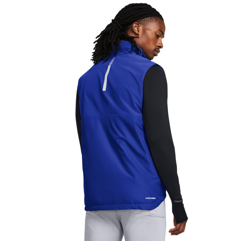 Męski bezrękawnik do biegania Under Armour Launch Pro Insulated Vest - niebieski