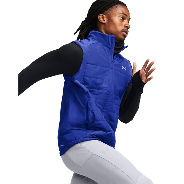 Męski bezrękawnik do biegania Under Armour Launch Pro Insulated Vest - niebieski