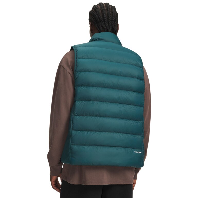 Męski bezrękawnik z puchem naturalnym Under Armour Legend Down Vest - turkusowy