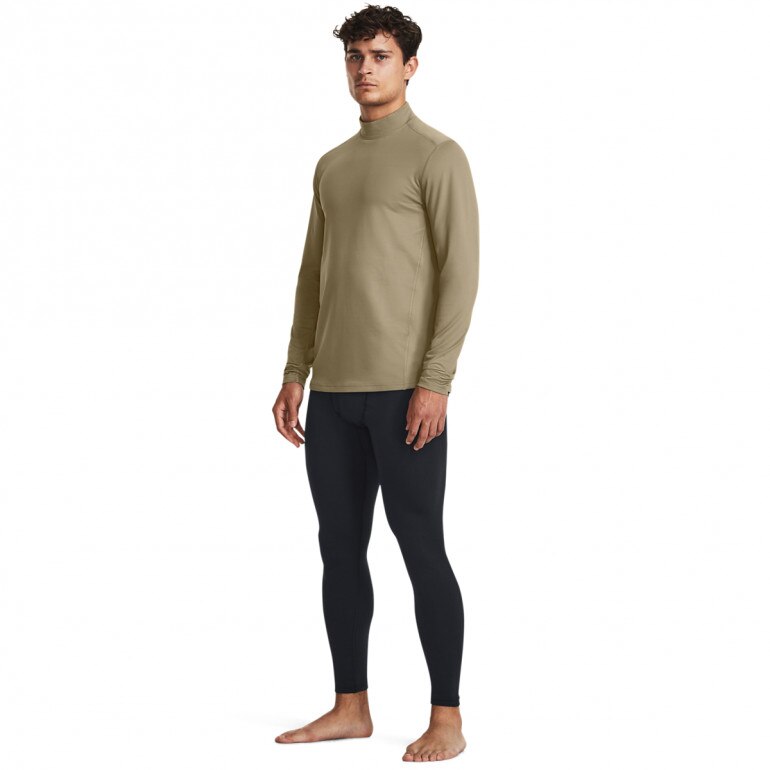 Męski longsleeve taktyczny Under Armour Tac Mock CGI Base - brązowy