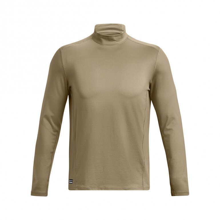 Męski longsleeve taktyczny Under Armour Tac Mock CGI Base - brązowy