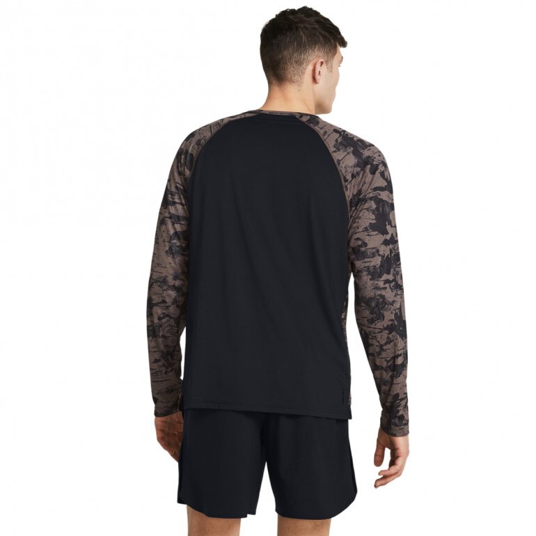 Męski longsleeve treningowy Under Armour Project Rock IsoChill LS - brązowy