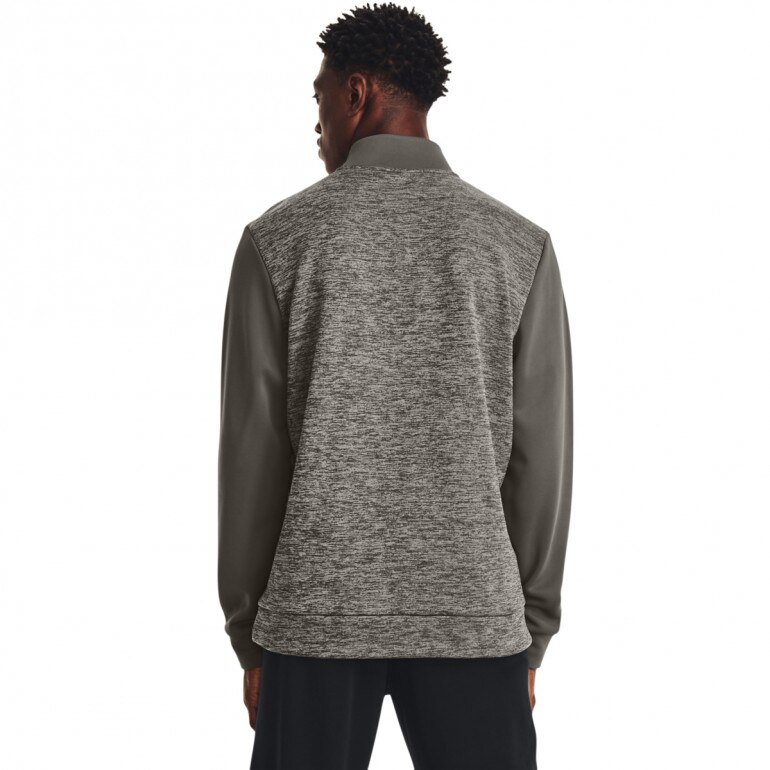 Męski longsleeve treningowy UNDER ARMOUR UA Armour Fleece Twist QZ - brązowy
