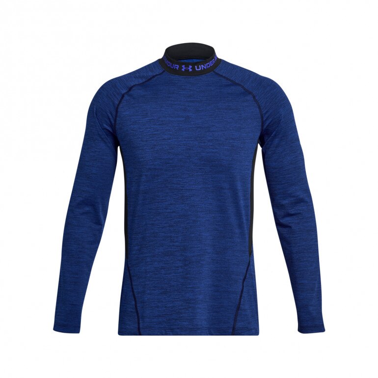 Męski longsleeve treningowy Under Armour UA CG Armour Twist Mock - niebieski