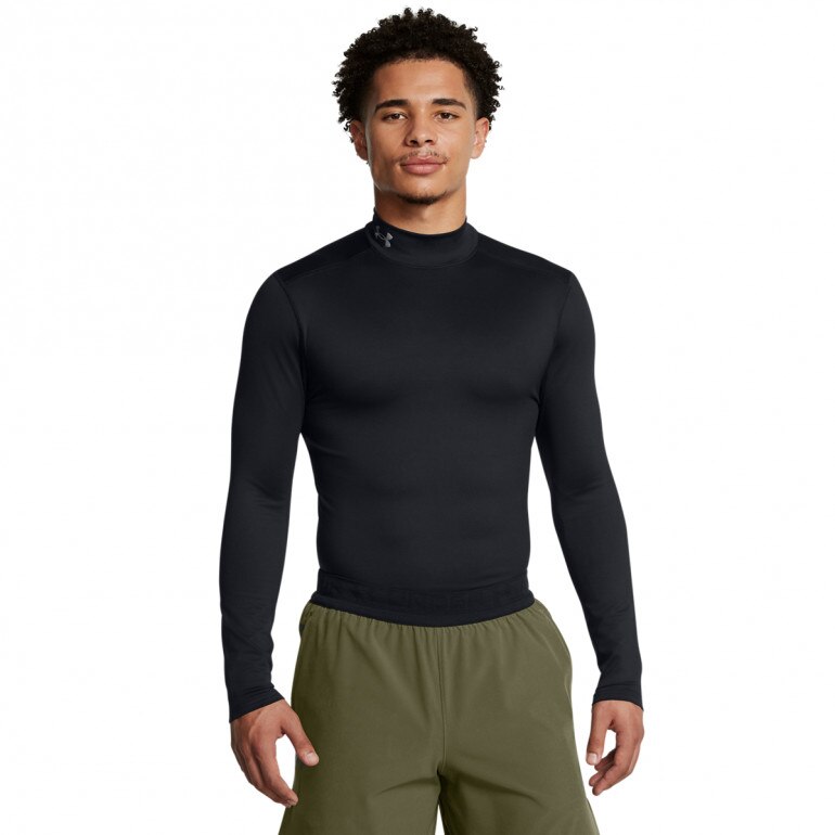 Męski longsleeve treningowy Under Armour UA Cg Elite Mock - czarny