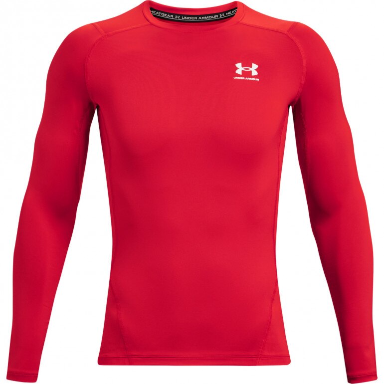 Męski longsleeve treningowy UNDER ARMOUR UA HG Armour Comp LS - czerwony