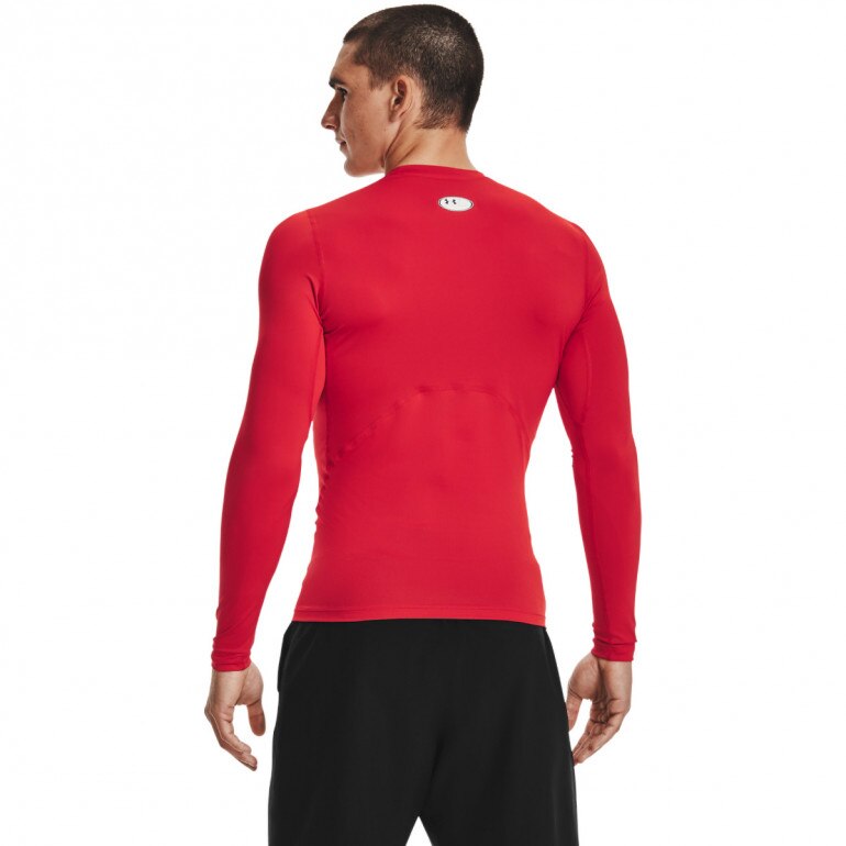 Męski longsleeve treningowy UNDER ARMOUR UA HG Armour Comp LS - czerwony