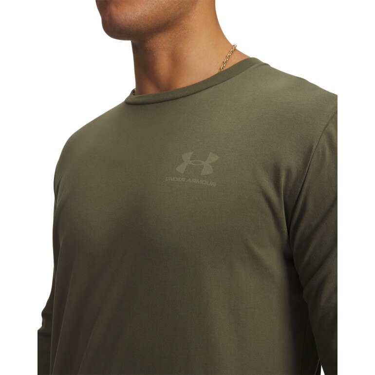 Męski longsleeve Under Armour SPORTSTYLE LEFT CHEST LS - khaki