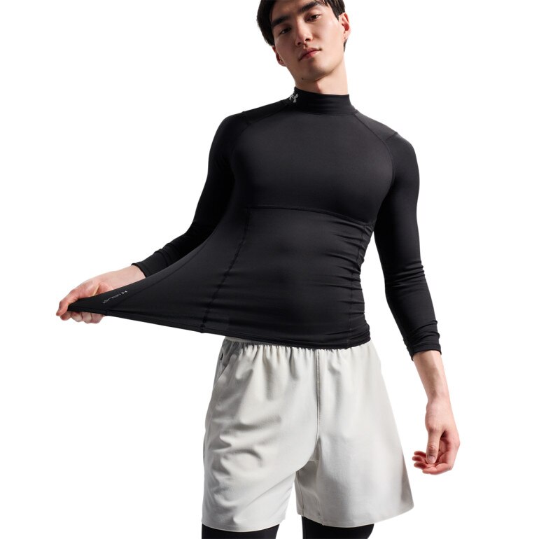 Męski półgolf kompresyjny Under Armour UA ColdGear Elite Comp Mock - czarny
