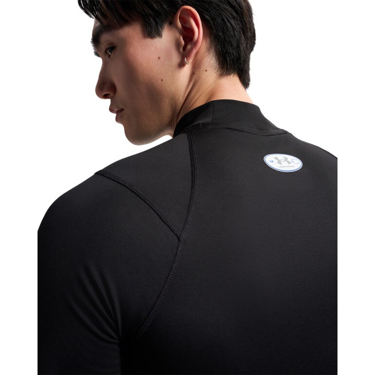 Męski półgolf kompresyjny Under Armour UA ColdGear Elite Comp Mock - czarny