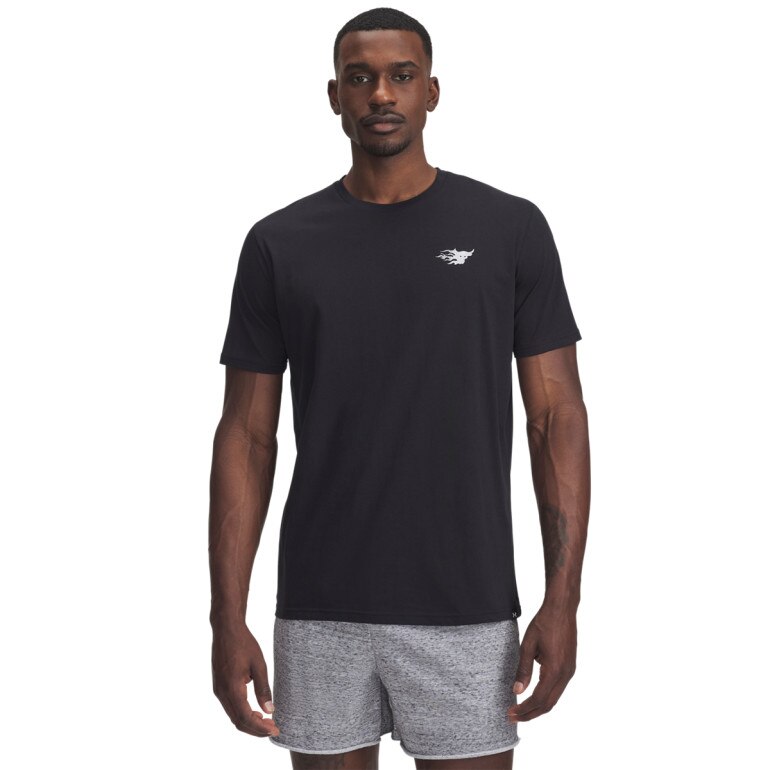 Męski t-shirt z nadrukiem Under Armour Project Rock Truck SS - czarny 