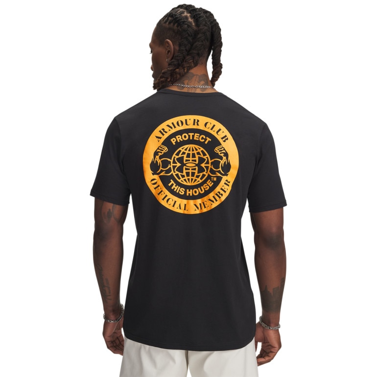 Męski t-shirt z nadrukiem Under Armour UA Armour Club - czarny