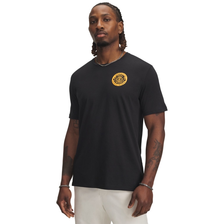 Męski t-shirt z nadrukiem Under Armour UA Armour Club - czarny