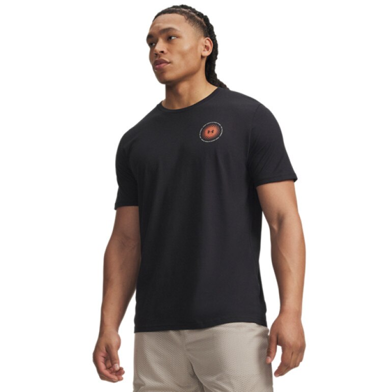 Męski t-shirt z nadrukiem Under Armour UA Defy The Elements - czarny