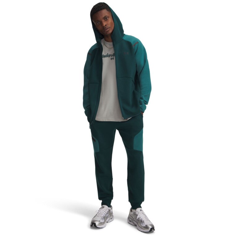 Męski t-shirt z nadrukiem Under Armour UA Heavyweight Wordmark - szary