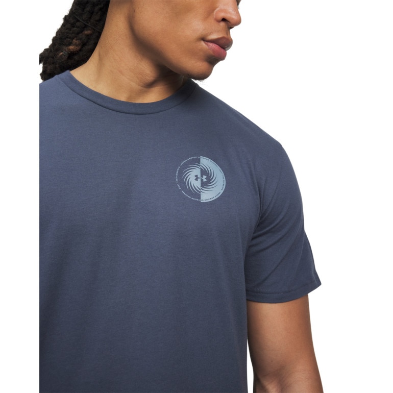 Męski t-shirt z nadrukiem Under Armour UA Mountain Bison - denim