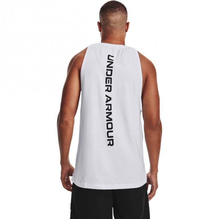 Męski top treningowy Under Armour UA Zone Tank - biały