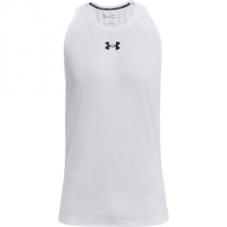 Męski top treningowy Under Armour UA Zone Tank - biały