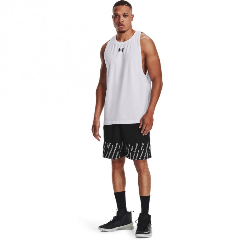 Męski top treningowy Under Armour UA Zone Tank - biały