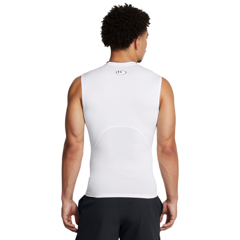 Męski top treningowy Under Armour UA HG Armour Comp SL - biały