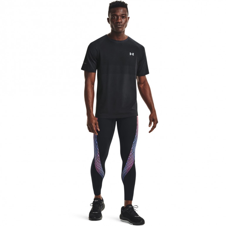 Męskie legginsy do biegania UNDER ARMOUR UA RUSH Stamina Tight - czarne